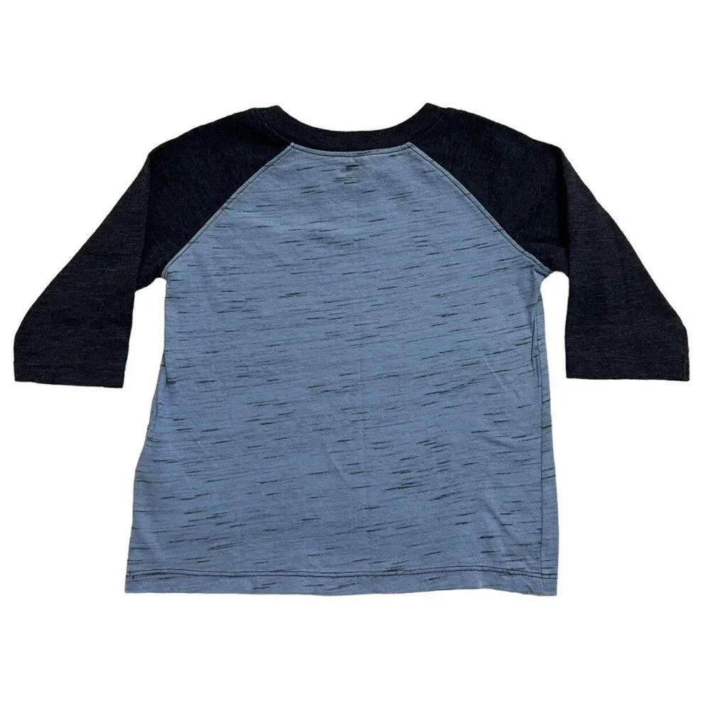 Old Navy 2T Blue & Navy Raglan Pocket Tee Shirt
